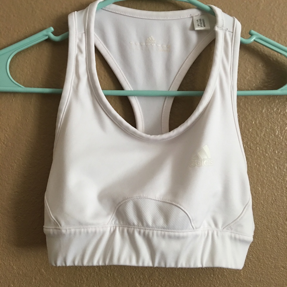 Adidas White Sports Bra